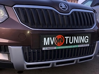 Нижний зимний экран Skoda Yeti Outdoor (2013 - 2018) ТЕКСТУРНЫЙ ПЛАСТИК