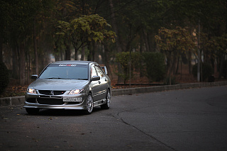 Реснички на фары широкие var №2 Mitsubishi Lancer 9 IX (2004-2007) + УСТАНОВОЧНЫЙ КОМПЛЕКТ